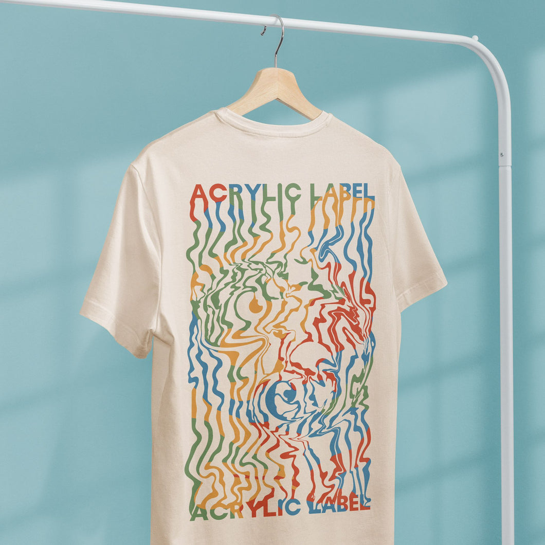 Acrylic Colored Chameleon T-Shirt - Off-White